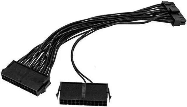 Alt view image 4 of 4 - WRIARICH 30cm ATX 24Pin Male to Female Dual PSU Synchronization Extension Cable, Multi Power Supply Synchronous Starter Cord for Mining Rig