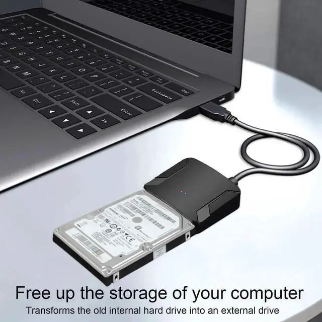 Alt view image 5 of 7 - WRIARICH USB 3.0 to SATA 22Pin Adapter Cable for 2.5" & 3.5" SSD HDD, External SATA to USB 3.0 Hard Drive Converter (Power Adapter Not Included)