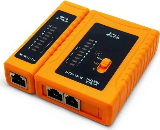 Main image of WRIARICH RJ45 & RJ11/RJ12 Network Cable Tester, LAN Wire Check Tool for CAT5/CAT6/CAT7 UTP Ethernet & Telephone Cables
