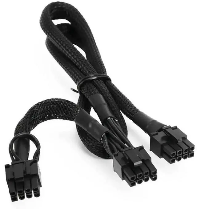 Main image of WRIARICH 60+20cm Sleeved PCIe Dual 8Pin (6+2 Detachable) GPU Modular Power Cable Compatible with Gigabyte P750GM / P850GM / P1000GM Fully Modular PSUs