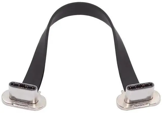 Main image of WRIARICH Dual 90-Degree Angled Ultra Slim Flat USB-C to USB-C Cable | USB2.0 Data & 65W PD Fast Charging for Laptops, Tablets & Smartphones
