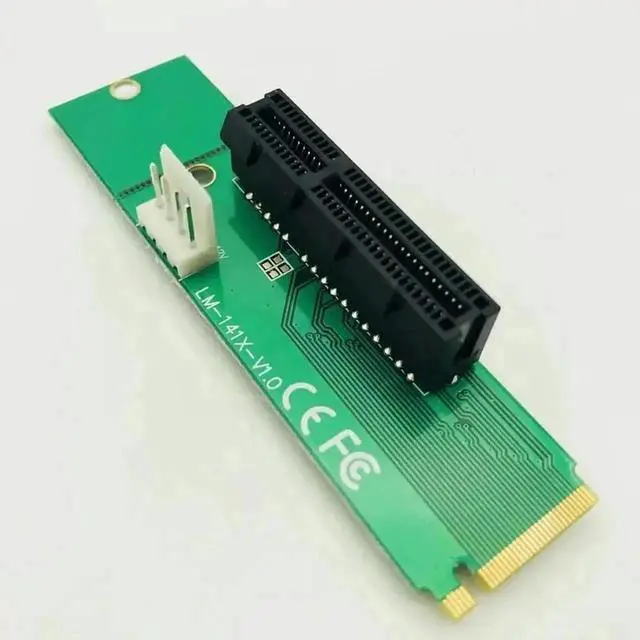 Alt view image 2 of 3 - WRIARICH M.2 NGFF to PCIe 4x 1x Slot Riser Card, M2 Male to Female PCIe Multiplier Adapter Card for Industrial Machines, Desktop PCs & Servers