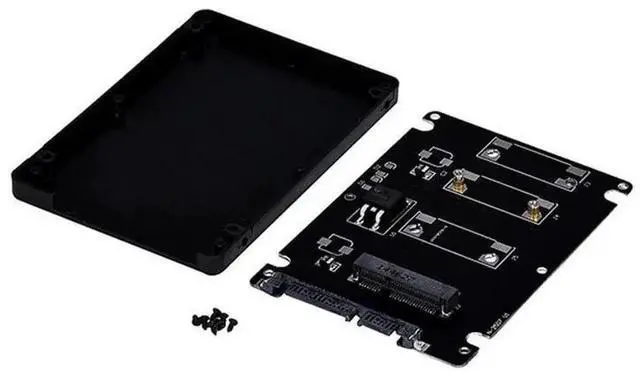 Alt view image 2 of 5 - WRIARICH mSATA Mini PCIe SSD to 2.5 Inch SATA III Adapter Card with Enclosure & Mounting Screws