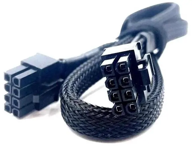 Alt view image 3 of 6 - WRIARICH Sleeved PCIe 8Pin (6+2 Detachable) GPU Modular Power Cable Compatible with Corsair CS-M Series Modular PSU CS450M CS550M CS650M CS750M CS850M