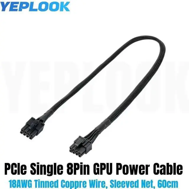 Main image of WRIARICH Sleeved PCIe 8Pin (6+2 Detachable) GPU Modular Power Cable Compatible with Corsair CS-M Series Modular PSU CS450M CS550M CS650M CS750M CS850M