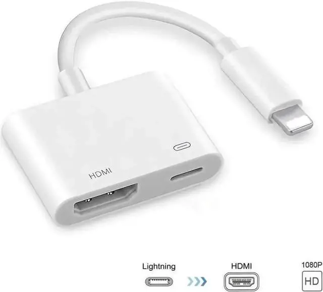 Main image of WRIARICH iPhone iPad to HDMI Digital AV Adapter Cable, 1080P HD Output Cord for iPhone 8/X/XS Max/XR/7/6 Plus, iPad Pro/Mini/Air