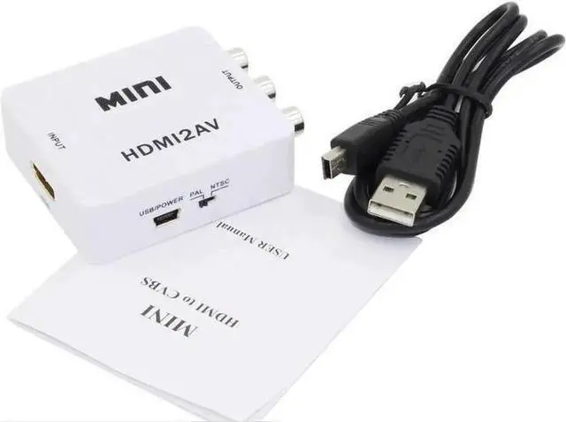 Main image of WRIARICH 1080P HDMI to 3RCA CVBS AV Converter, Mini HDMI to Composite RCA Audio Video Adapter for HDTV, DVD, Game Consoles
