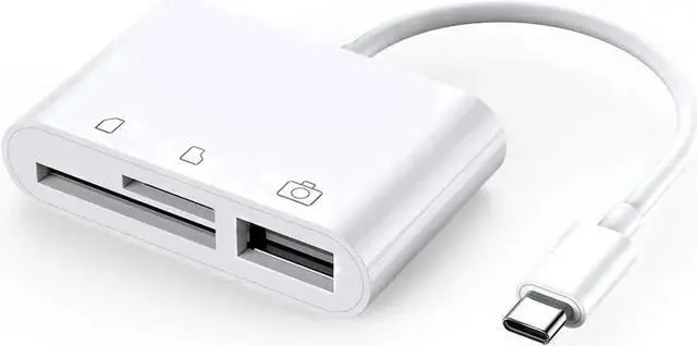 Alt view image 3 of 7 - WRIARICH USB-C to SD/Micro SD Card Reader, USB OTG Adapter Camera Connection Kit, Compatible with iPad Pro, MacBook Pro, Samsung, XPS & More