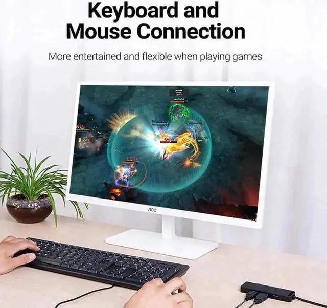 Alt view image 4 of 7 - WRIARICH 4-Port USB 3.0 Ultra Slim Data Hub, Portable USB Splitter Compatible with MacBook, Surface Pro, XPS, Laptop, Mobile SSD, Flash Drive & More Devices