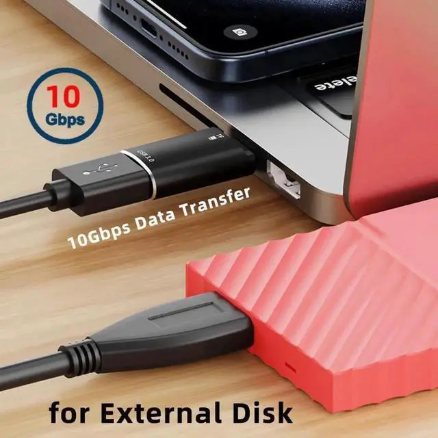 Alt view image 4 of 7 - WRIARICH 2-in-1 USB-C OTG Adapter, Type-C to USB-A Female + Micro SD TF Card Reader Combo