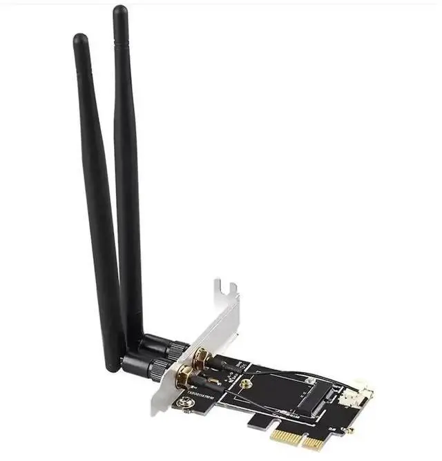 Alt view image 3 of 6 - WRIARICH NGFF M.2 to PCI-E x1 Desktop WiFi Adapter, Compatible With AX210 AX200 AC9260 AC8265 Series M.2 WiFi Cards