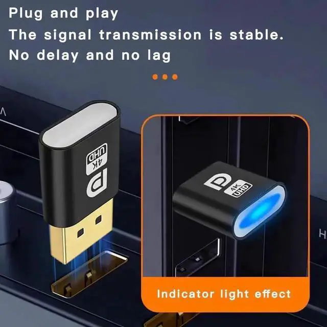 Alt view image 2 of 7 - WRIARICH 2 Pack DisplayPort EDID Dummy Plug Display Emulator, Headless Virtual Display Adapter Supports 2K 2560×1600@60Hz & 4K 4096×2160@17Hz for Remote Server Mining PC Headless Setup