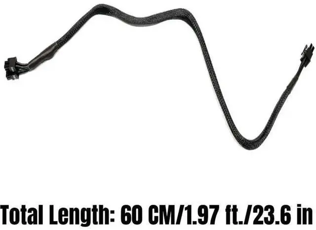 Alt view image 3 of 6 - WRIARICH 60cm Sleeved 4+4 Pin CPU Modular Power Cable Compatible with Corsair RMx Series PSU RM550x/RM650x/RM750x/RM850x/RM1000x