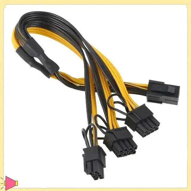 Alt view image 4 of 4 - WRIARICH ATX CPU 8Pin to 3×8Pin (6+2) PCI-E GPU Power Splitter Cable