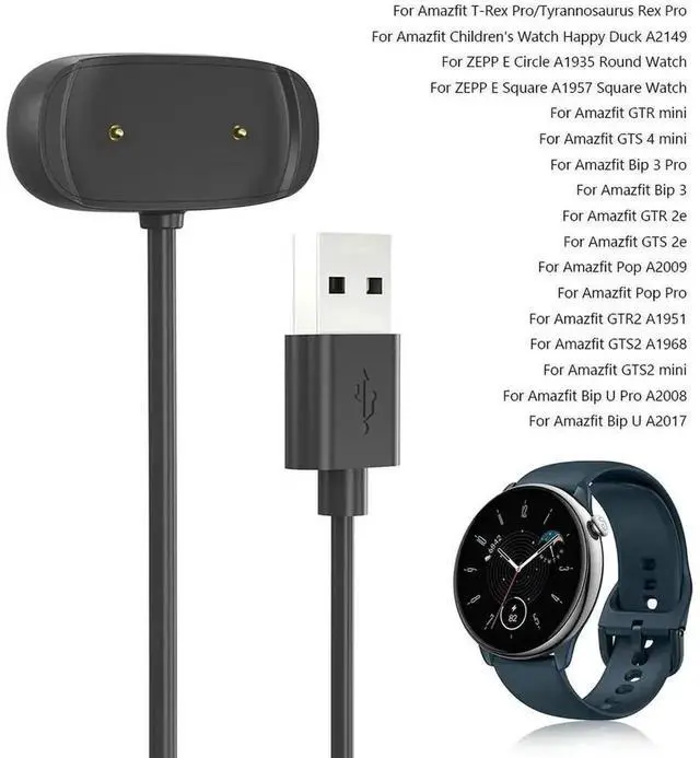 Alt view image 2 of 4 - WRIARICH USB Magnetic Charging Cable Replacement for Amazfit Smart Watch, Portable Magnetic Charger Cord Accessories Compatible with Amazfit GTR Mini, GTS 4 Mini, GTR 2