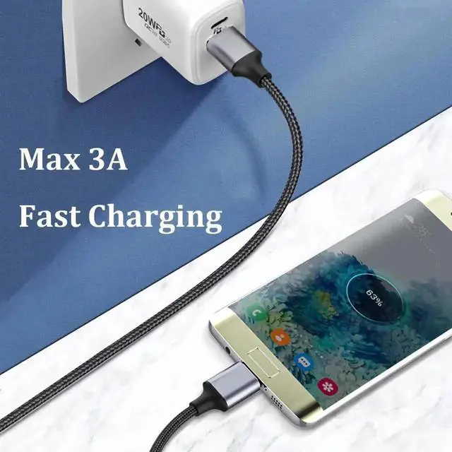 Alt view image 6 of 7 - WRIARICH 2-Pack Nylon Braided USB 3.0 Micro B Cable 6.6FT, USB-A & USB-C to Micro USB B Cord for External Hard Drives & Digital Cameras