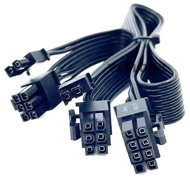 Alt view image 3 of 6 - WRIARICH 18AWG Flat PCIe Dual 8Pin (6+2) GPU Power Cable for Corsair RM Series Modular PSU RM450/RM550/RM650/RM750/RM850/RM1000