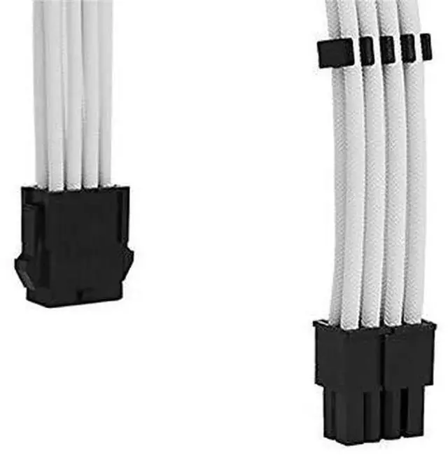 Alt view image 2 of 7 - WRIARICH White Sleeved Extension Cable Kit, 18AWG EPS 8Pin + PCIe 8Pin with Cable Combs for PSU, Motherboard & GPU
