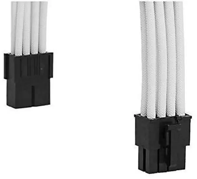Alt view image 4 of 7 - WRIARICH White Sleeved Extension Cable Kit, 18AWG EPS 8Pin + PCIe 8Pin with Cable Combs for PSU, Motherboard & GPU