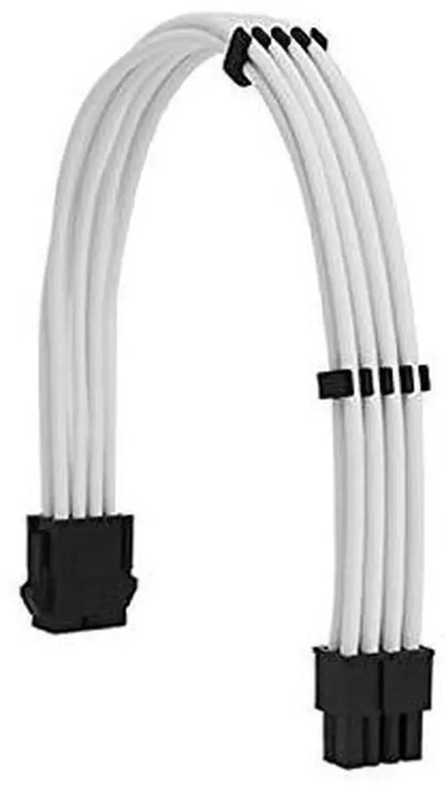 Alt view image 6 of 7 - WRIARICH White Sleeved Extension Cable Kit, 18AWG EPS 8Pin + PCIe 8Pin with Cable Combs for PSU, Motherboard & GPU