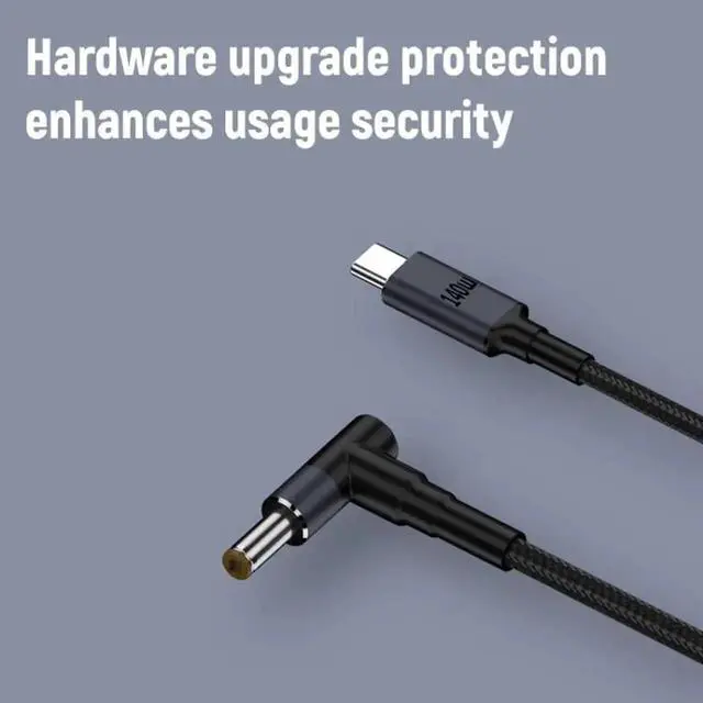 Alt view image 6 of 7 - WRIARICH 1.8M 140W USB-C to DC 5.5x2.1mm Laptop Charging Cable 20V 7A PD Power Cord