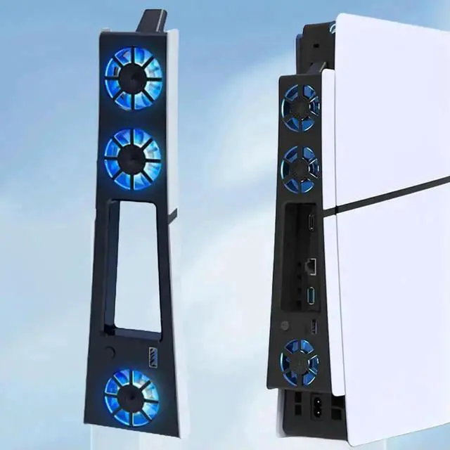 Alt view image 4 of 4 - WRIARICH Adjustable Speed Silent Cooling Fan for Slim Game Console, Built-in USB 3.0 Port Efficient External Cooler System
