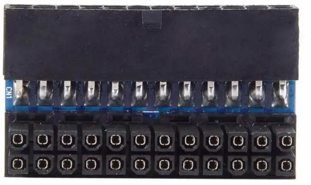 Alt view image 7 of 7 - WRIARICH JSER 90 Degree ATX 24Pin Power Adapter, 24Pin Female to Male Right Angle Connector for Desktop Motherboard PSU