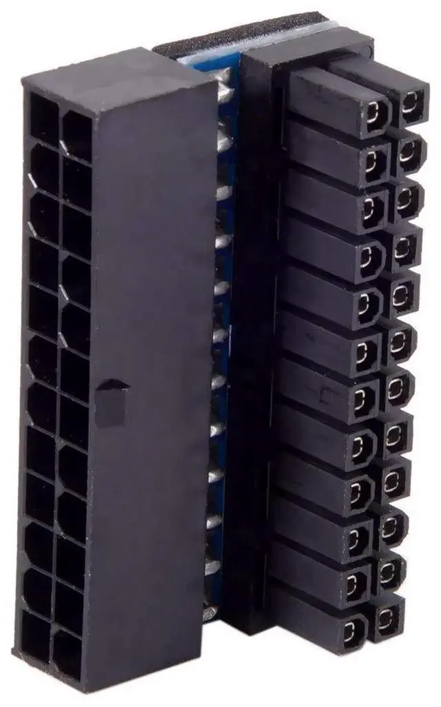 Alt view image 5 of 7 - WRIARICH JSER 90 Degree ATX 24Pin Power Adapter, 24Pin Female to Male Right Angle Connector for Desktop Motherboard PSU