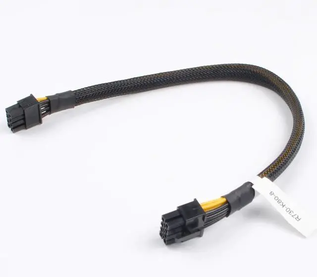 Main image of WRIARICH 8Pin to Dual 6+2Pin PCIe GPU Power Cable 35CM Compatible with Dell R730 Server NVIDIA K80 M40 M60 P40 P100 Graphics Card