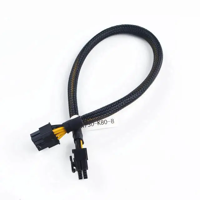Alt view image 3 of 7 - WRIARICH 8Pin to Dual 6+2Pin PCIe GPU Power Cable 35CM Compatible with Dell R730 Server NVIDIA K80 M40 M60 P40 P100 Graphics Card