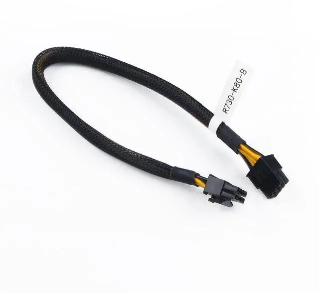 Alt view image 7 of 7 - WRIARICH 8Pin to Dual 6+2Pin PCIe GPU Power Cable 35CM Compatible with Dell R730 Server NVIDIA K80 M40 M60 P40 P100 Graphics Card