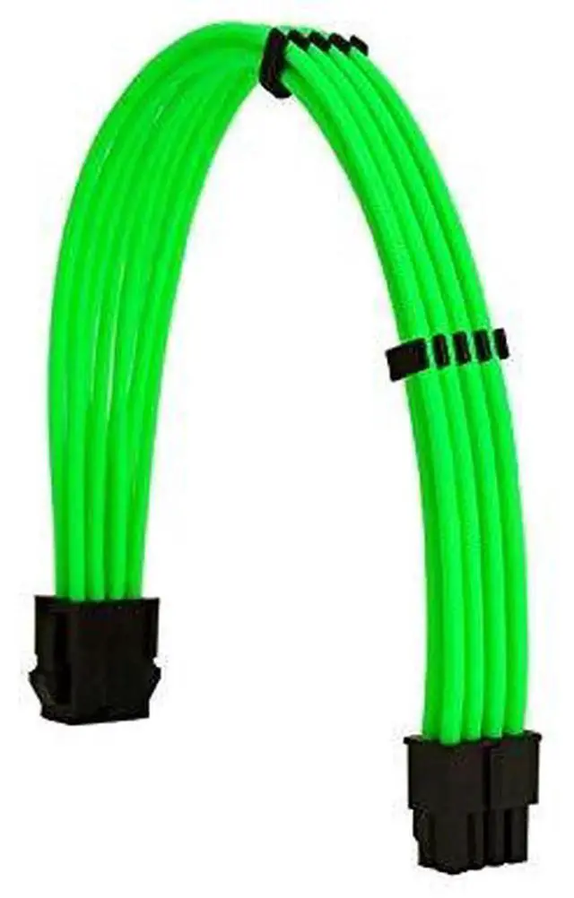 Alt view image 3 of 7 - WRIARICH Green Braided PSU Extension Cable Kit, 18AWG EPS 8Pin + PCIe 8Pin with Cable Combs