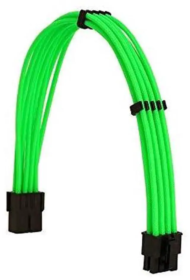Alt view image 6 of 7 - WRIARICH Green Braided PSU Extension Cable Kit, 18AWG EPS 8Pin + PCIe 8Pin with Cable Combs