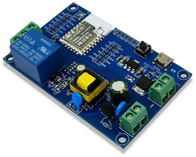 Alt view image 2 of 4 - WRIARICH BK7238 Bluetooth Relay Module IoT Development Board, AC & DC Dual Power Supply Remote Control Switch for Smart Home DIY Projects