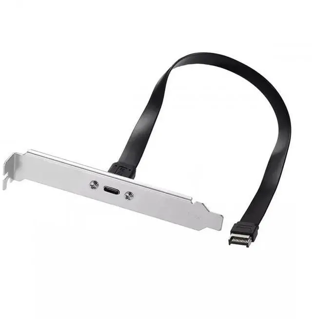 Main image of WRIARICH USB 3.2 Gen2x2 Type-E 20Pin IDC Header to USB-C Female Panel Mount Extension Cable | 20Gbps High-Speed PCI Bracket Cord for PC Rear Chassis Expansion