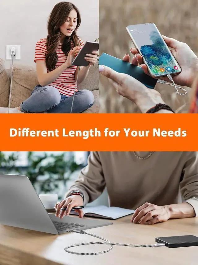 Alt view image 3 of 7 - WRIARICH 5FT USB3.1 Gen2 USB-C to USB-C Cable|10Gbps Data, 4K Video Output & 100W PD Fast Charging Cord for iPhone 15/16 Series, MacBook, Galaxy S24+, USB-C SSD