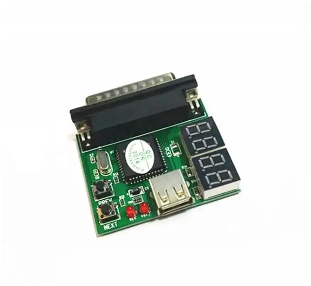 Alt view image 5 of 6 - WRIARICH 4-Digit POST Diagnostic Test Card, 25Pin Parallel Port + USB Dual Interface Motherboard Analyzer for Laptop & Desktop PC Fault Detection