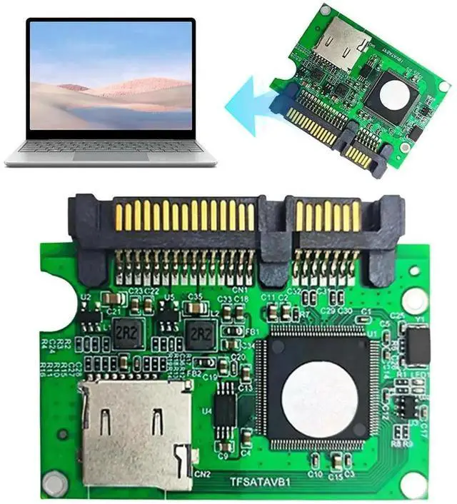 Main image of WRIARICH TF Micro SD to SATA Adapter Card, High Speed Micro SD Memory Card to SATA Converter for Laptop & Desktop PC