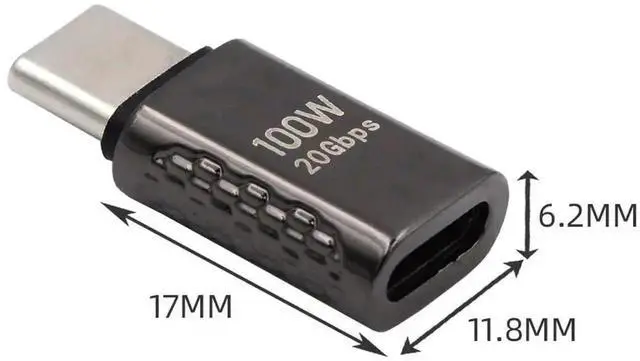 Alt view image 5 of 7 - WRIARICH Straight USB4 Type-C Male to Female Extension Adapter, 20Gbps Data 100W PD Charging 8K Video Converter Compatible with USB4.0 Devices