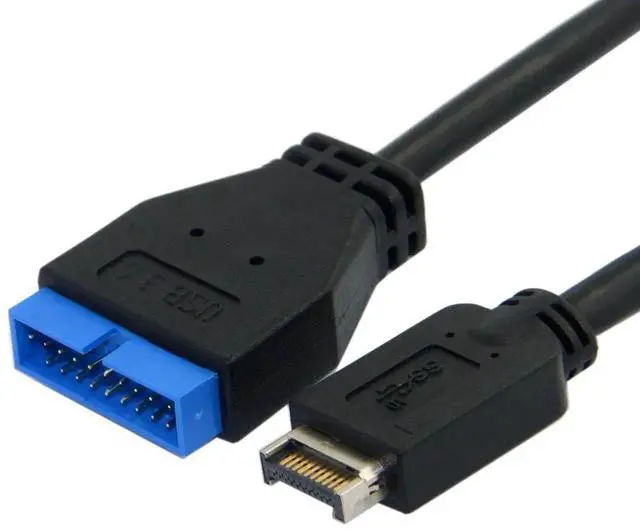 Alt view image 6 of 7 - WRIARICH 20cm USB 3.0 19/20Pin to USB 3.1 Type-E Front Panel Header Cable, Motherboard Internal Extension Adapter