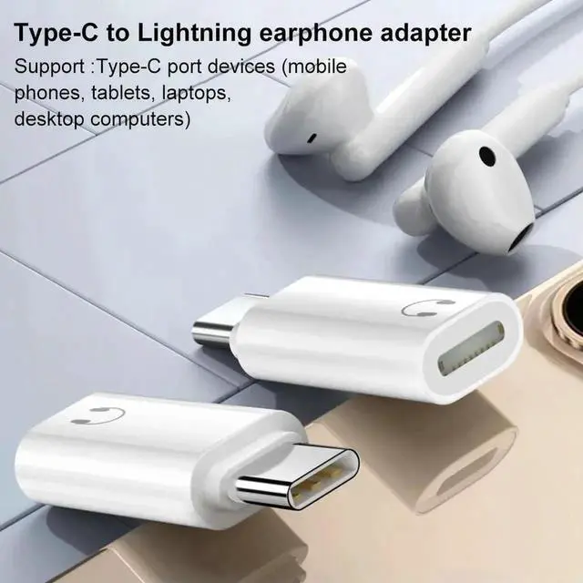Main image of Lightning Female to USB-C Male Adapter, iOS Lightning to Type-C Converter Connector, Fast Charging & 480Mbps Data Transfer Adapter Compatible with iPhone 15/16 Series & All USB-C iOS Accessories