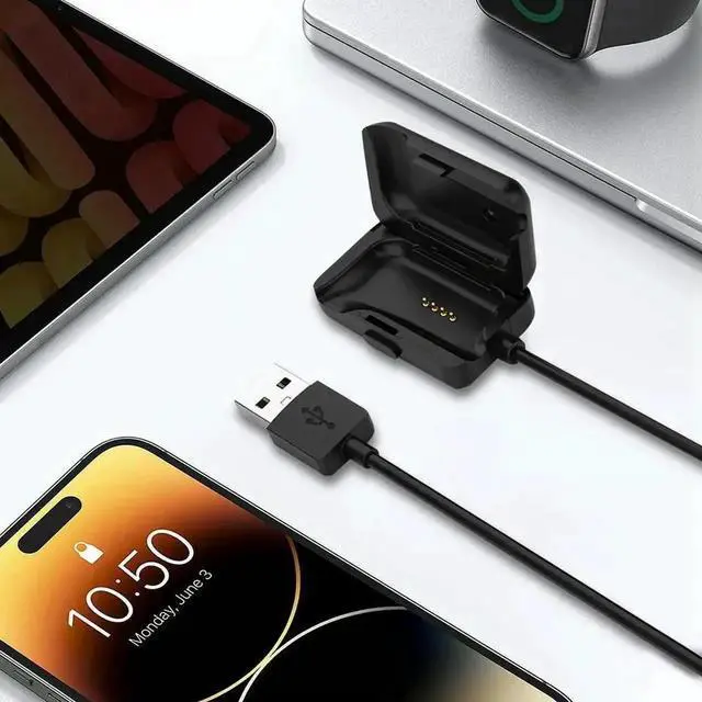 Alt view image 2 of 3 - WRIARICH 1M Replacement USB Fast Charging Cable for Shokz Xtrainerz AS700 & OpenSwim S700 Bone Conduction Headphones