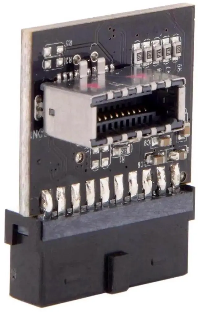 Alt view image 5 of 7 - WRIARICH 19/20Pin Motherboard Header to USB 3.1 Gen2 Type-E Front Panel Adapter with Built-in Chip, Internal Type-C Port Converter for PC Chassis
