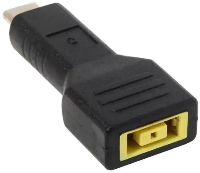 Alt view image 3 of 3 - WRIARICH 45W USB Type-C Male to Lenovo Square Yellow Tip Female PD Power Adapter Converter, USB-C PD Charger Connector for Legacy ThinkPad Laptops