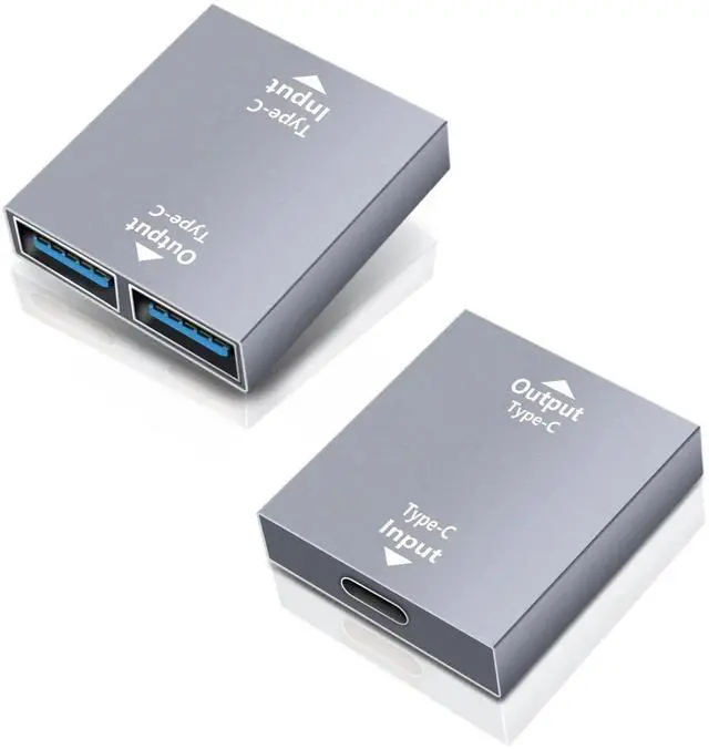 Main image of WRIARICH 2 Pack USB-C Female to Dual USB 3.0 Female Splitter Adapter, 10A Max Fast Charging & 5Gbps Super Speed Data Sync Hub for Laptop, PC, Charger, Power Bank