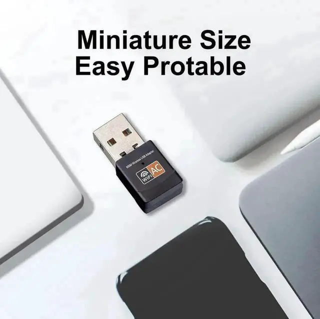 Alt view image 2 of 7 - WRIARICH AC600M USB WiFi Adapter 600Mbps Dual Band 2.4G+5G 802.11ac Wireless Dongle for Desktop Laptop, Compatible with Windows 10/8/7/XP Mac OS Linux