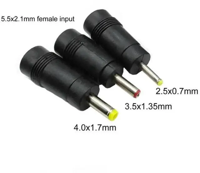 Alt view image 3 of 3 - WRIARICH Micro USB Female to Multi-size DC Male Power Adapter Cable, 5.52.1/3.51.35/2.50.7/4.01.7mm DC Plug 5V Power Converter for Router, Camera