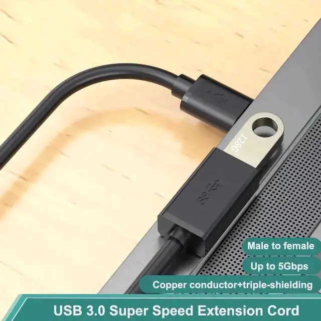 Alt view image 2 of 5 - WRIARICH 2 Pack 1.64FT/0.5M Ultra Short USB 3.0 Extension Cable, Type A Male to Female Cord, 5Gbps High Speed USB Extender for Mouse, Keyboard, Printer, Flash Drive, Webcam