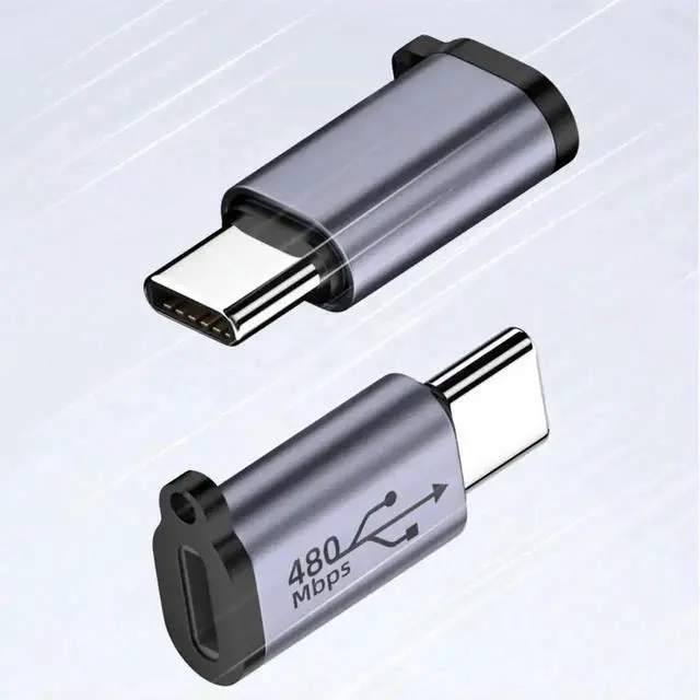 Alt view image 3 of 3 - WRIARICH USB C & Micro USB to Mini USB Adapter, Dual 8 Pin USB-C/Micro USB Male to Mini USB Female Converter, 480Mbps Data Sync Plug and Play for Phones, Tablets, Laptops, Cameras