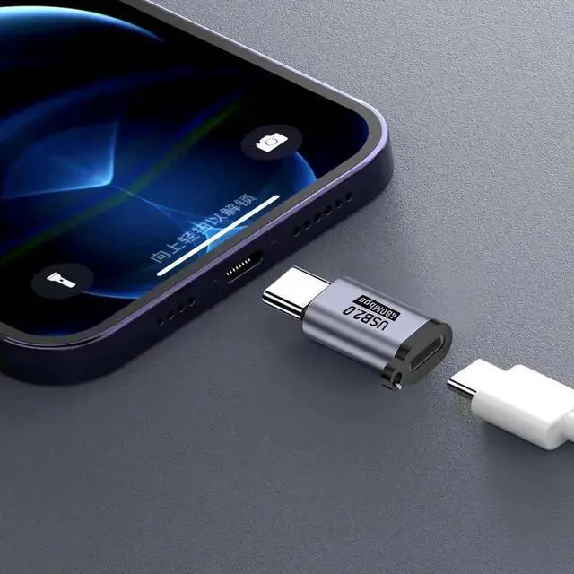 Alt view image 2 of 3 - WRIARICH USB C & Micro USB to Mini USB Adapter, Dual 8 Pin USB-C/Micro USB Male to Mini USB Female Converter, 480Mbps Data Sync Plug and Play for Phones, Tablets, Laptops, Cameras